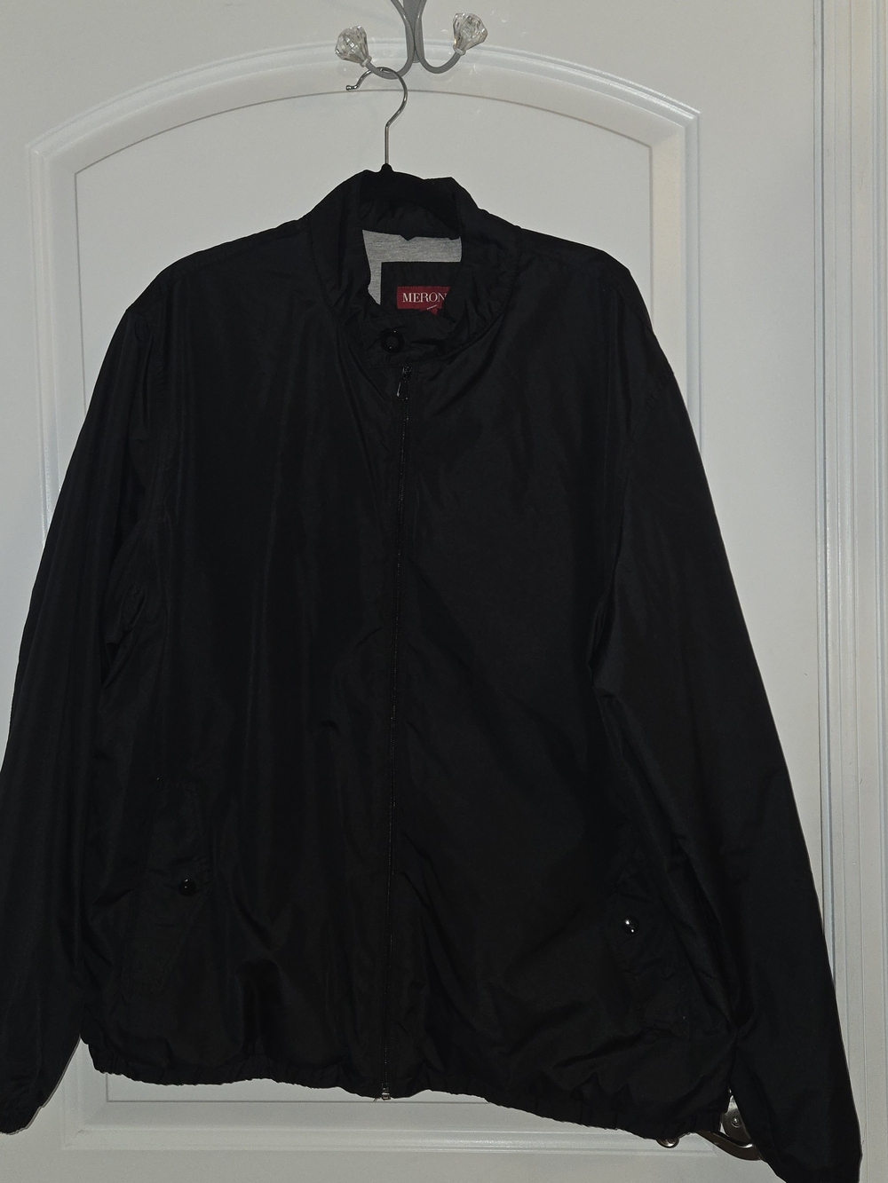 Merona Men's Black Lightweight Windbreaker Jacket XL
